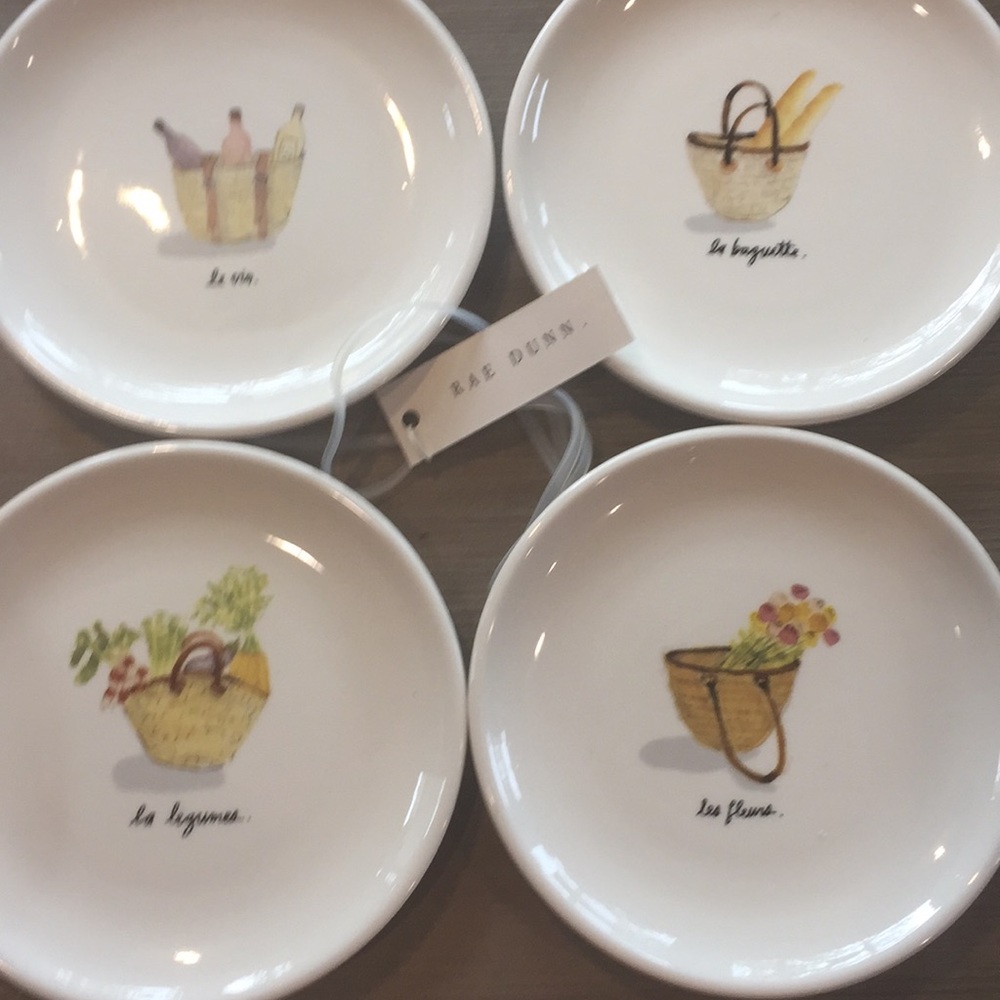 4 Rae Dunn appetizer plates - Picture 3 of 7